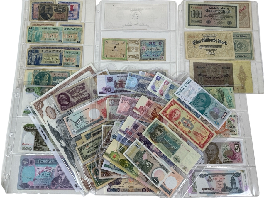 Album Of U.S. & World Currency With 107 Different Notes [Photo 1]