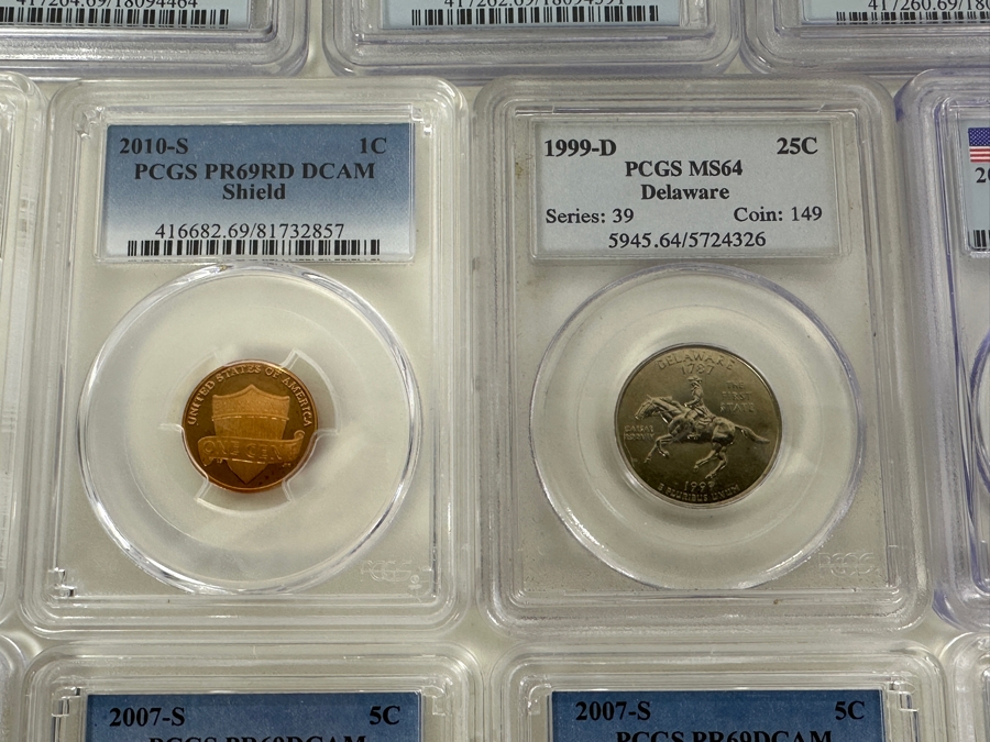 Box Of 20 Slabbed / Graded Coins: Proofs, Silver & Collectible Coins [Photo 7]