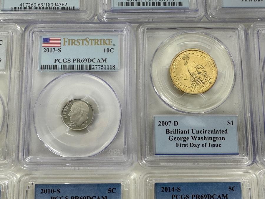 Box Of 20 Slabbed / Graded Coins: Proofs, Silver & Collectible Coins [Photo 6]