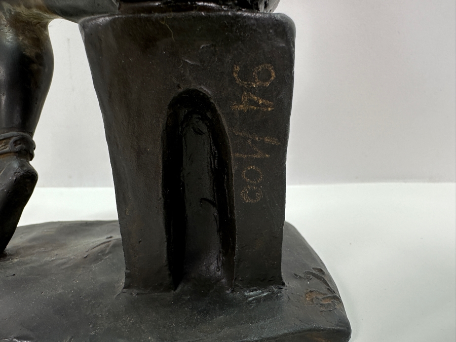 Quagliotti (Italian) Bronze Ballerina Sculpture Signed And Titled 'Il Riposo Della Ballerina' (The Ballerina's Rest) Numbered 94 Of 100 With La Spirale 2000 Gallery Brochure 6W X 4D X 9.5H [Photo 8]