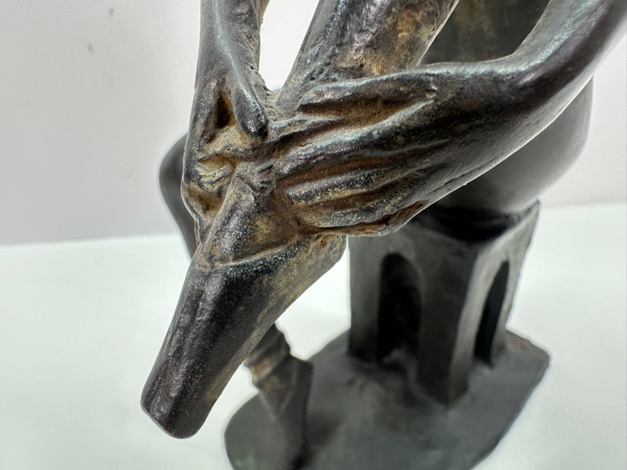 Quagliotti (Italian) Bronze Ballerina Sculpture Signed And Titled 'Il Riposo Della Ballerina' (The Ballerina's Rest) Numbered 94 Of 100 With La Spirale 2000 Gallery Brochure 6W X 4D X 9.5H [Photo 18]