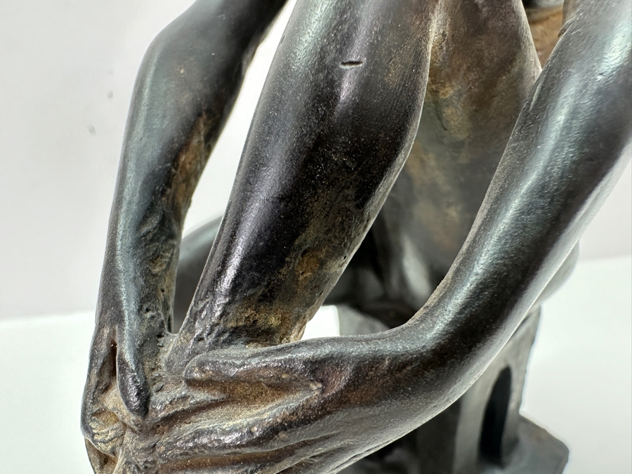 Quagliotti (Italian) Bronze Ballerina Sculpture Signed And Titled 'Il Riposo Della Ballerina' (The Ballerina's Rest) Numbered 94 Of 100 With La Spirale 2000 Gallery Brochure 6W X 4D X 9.5H [Photo 17]