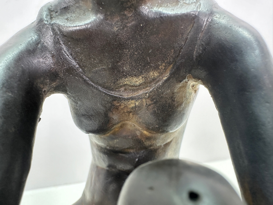 Quagliotti (Italian) Bronze Ballerina Sculpture Signed And Titled 'Il Riposo Della Ballerina' (The Ballerina's Rest) Numbered 94 Of 100 With La Spirale 2000 Gallery Brochure 6W X 4D X 9.5H [Photo 19]