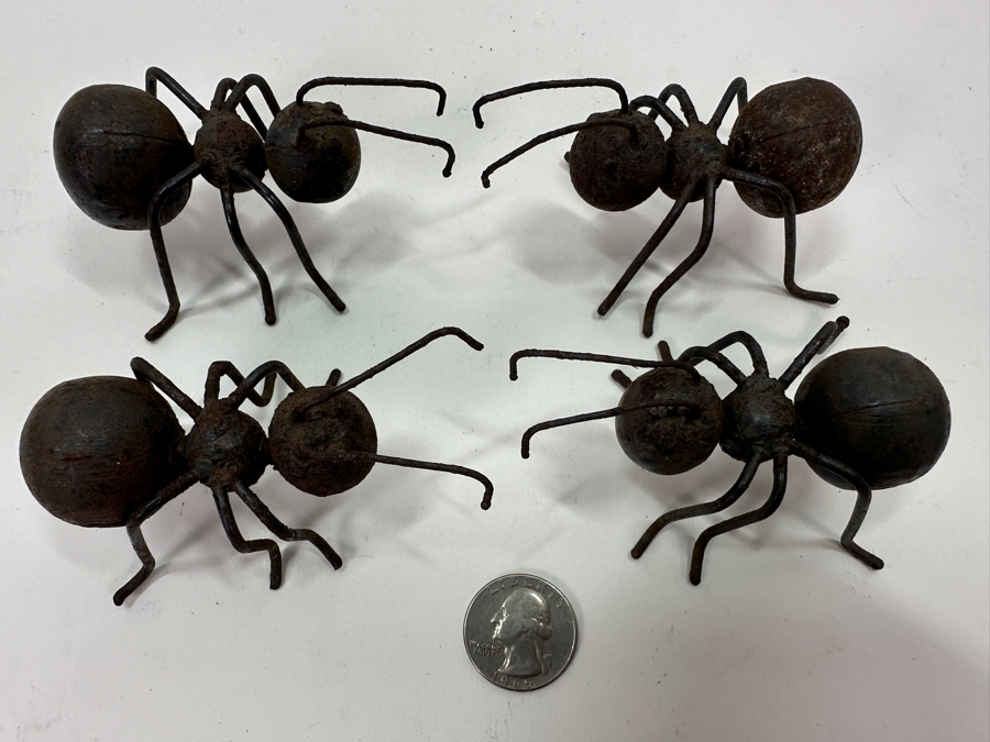 Set Of Four Metal Ant Sculptures [Photo 4]