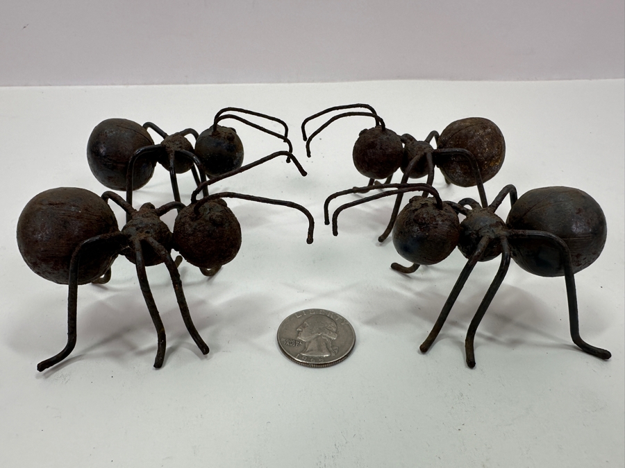 Set Of Four Metal Ant Sculptures [Photo 3]
