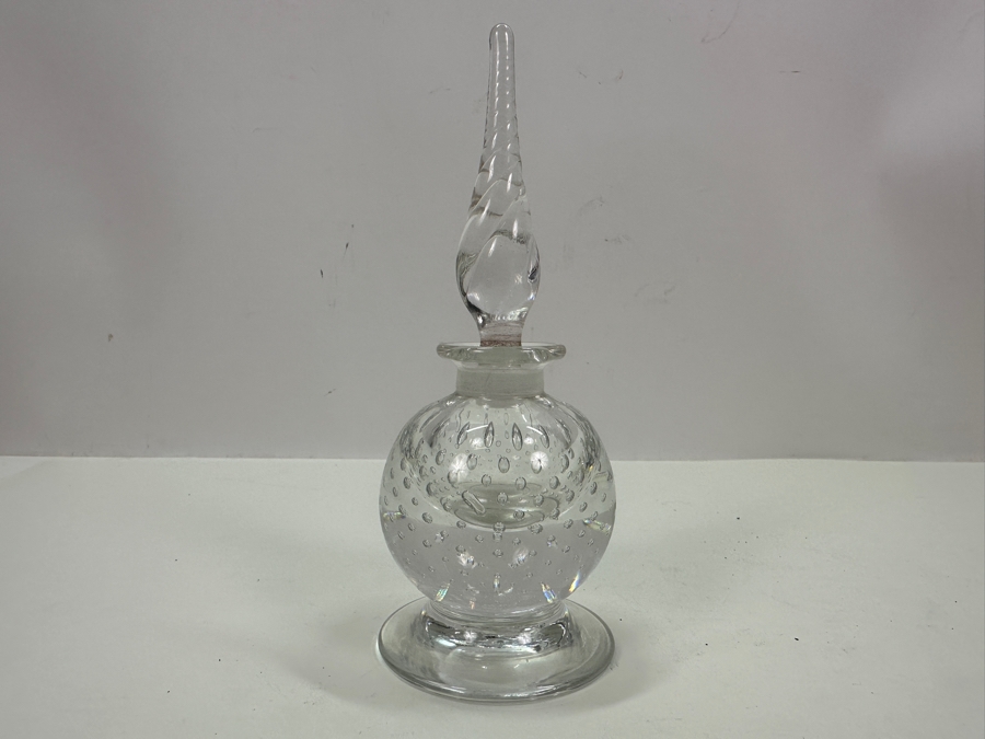 Art Glass Perfume Bottle 6.5H [Photo 6]
