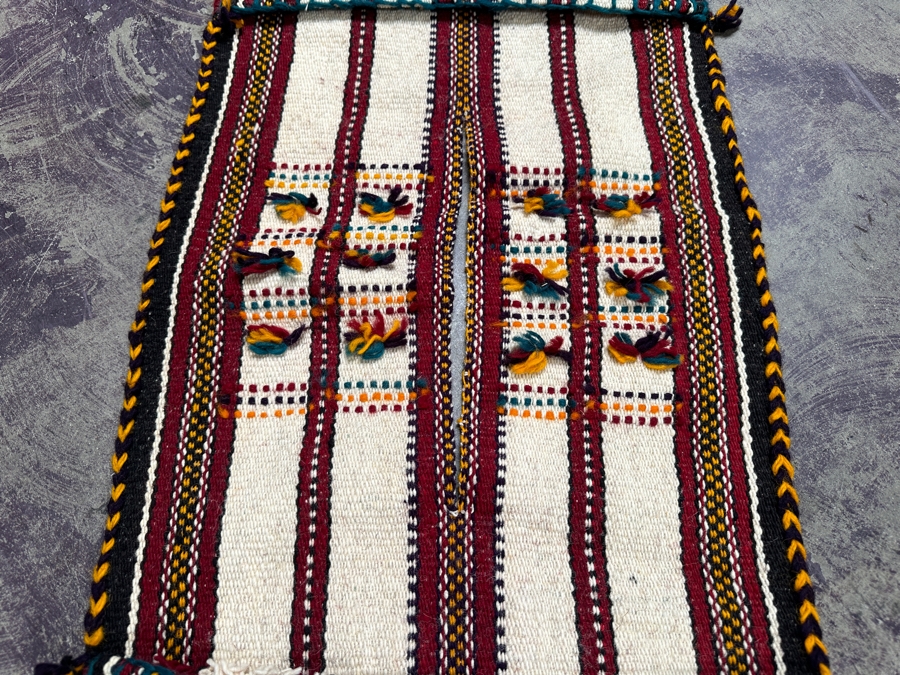 Handmade Wool Persian Saddle Bag 17.5 X 59 [Photo 4]