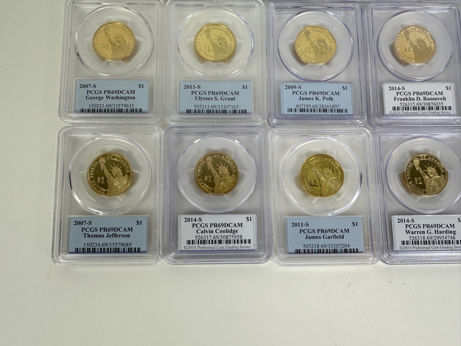 PCGS Box With 20 Different PCGS High Grade Presidential Proof Dollars  [Photo 12]
