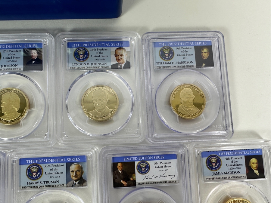 PCGS Box With 20 Different PCGS High Grade Presidential Proof Dollars  [Photo 4]