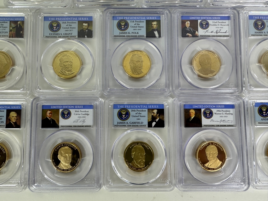 PCGS Box With 20 Different PCGS High Grade Presidential Proof Dollars  [Photo 6]