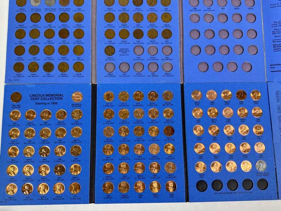 Lincoln Penny Collection: Two Framed Sets And Three Lincoln Head Cent Collection Books [Photo 19]