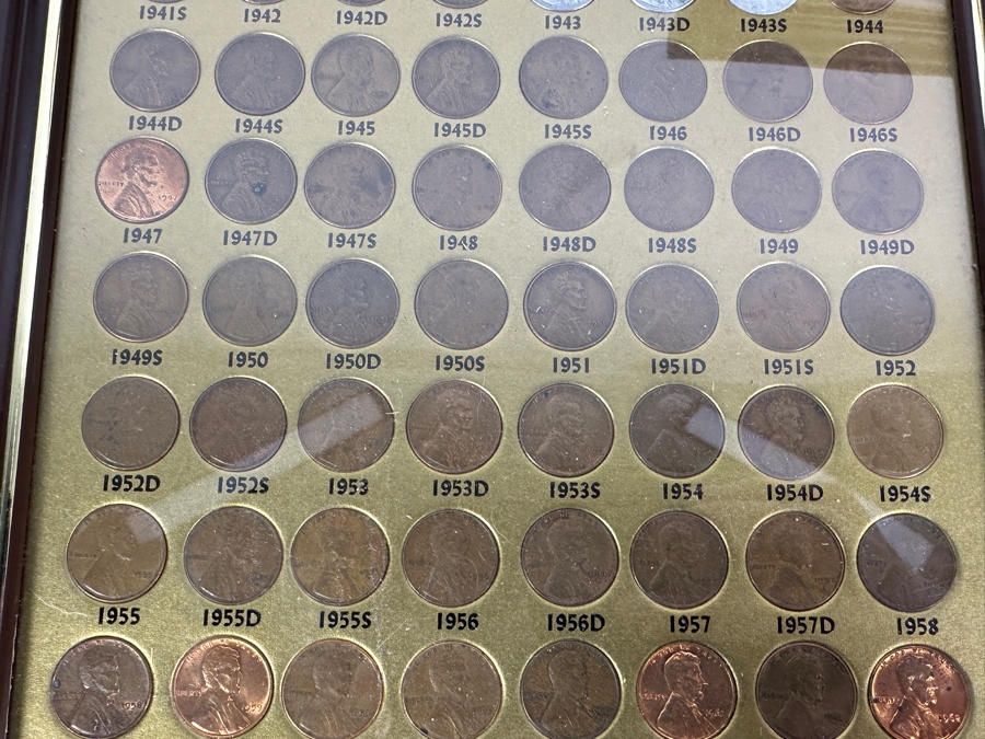 Lincoln Penny Collection: Two Framed Sets And Three Lincoln Head Cent Collection Books [Photo 5]