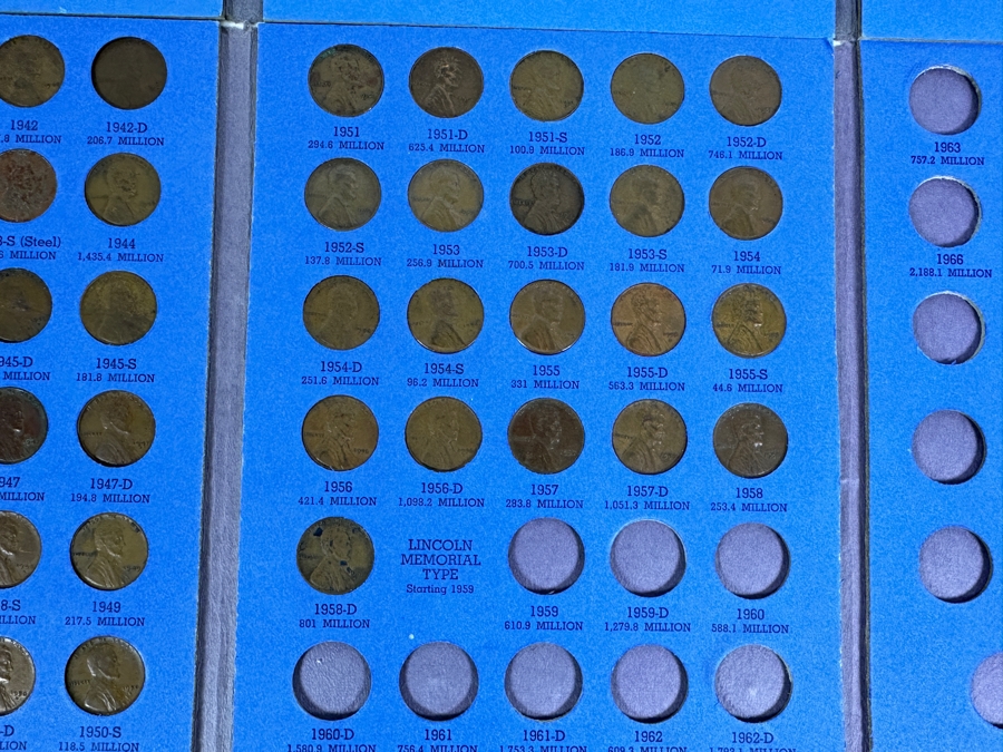 Lincoln Penny Collection: Two Framed Sets And Three Lincoln Head Cent Collection Books [Photo 18]