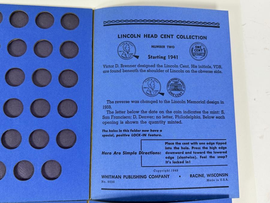 Lincoln Penny Collection: Two Framed Sets And Three Lincoln Head Cent Collection Books [Photo 9]