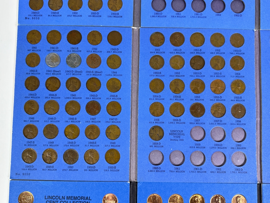 Lincoln Penny Collection: Two Framed Sets And Three Lincoln Head Cent Collection Books [Photo 15]