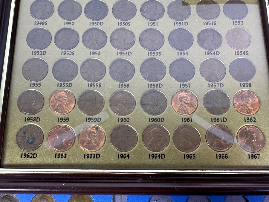Lincoln Penny Collection: Two Framed Sets And Three Lincoln Head Cent Collection Books [Photo 6]