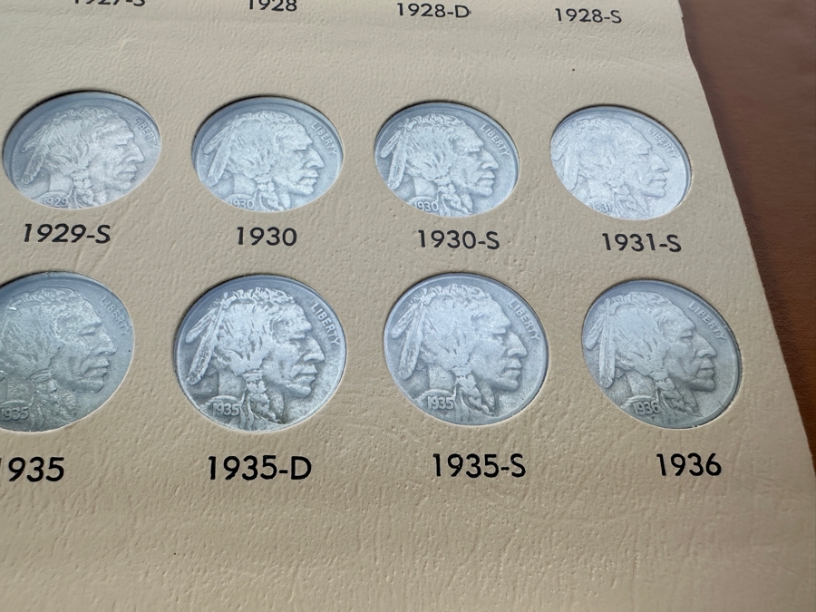 Buffalo Nickel Collection In Dansco Album - 2 Sheets - Mostly Complete  [Photo 16]