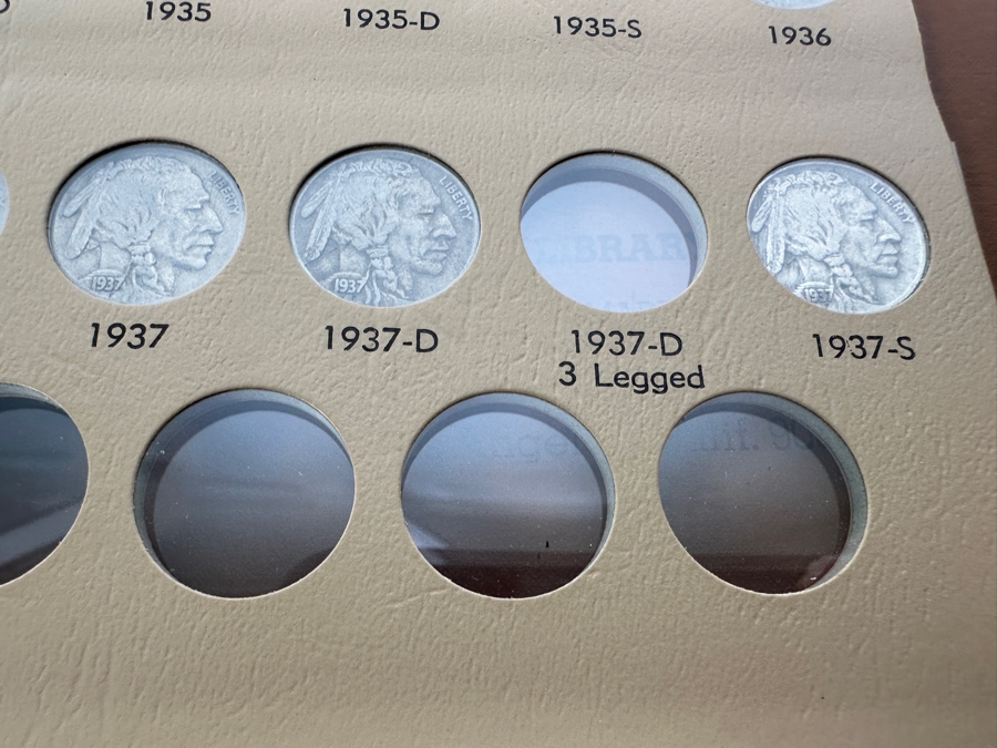 Buffalo Nickel Collection In Dansco Album - 2 Sheets - Mostly Complete  [Photo 18]