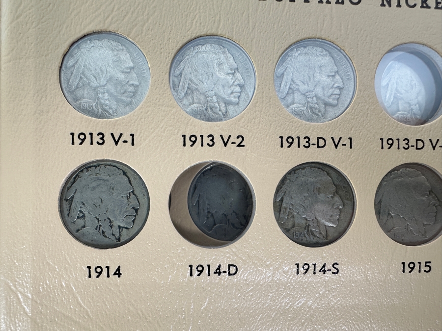 Buffalo Nickel Collection In Dansco Album - 2 Sheets - Mostly Complete  [Photo 4]