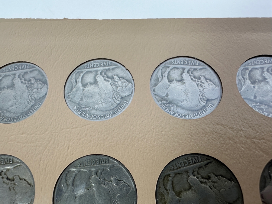 Buffalo Nickel Collection In Dansco Album - 2 Sheets - Mostly Complete  [Photo 20]
