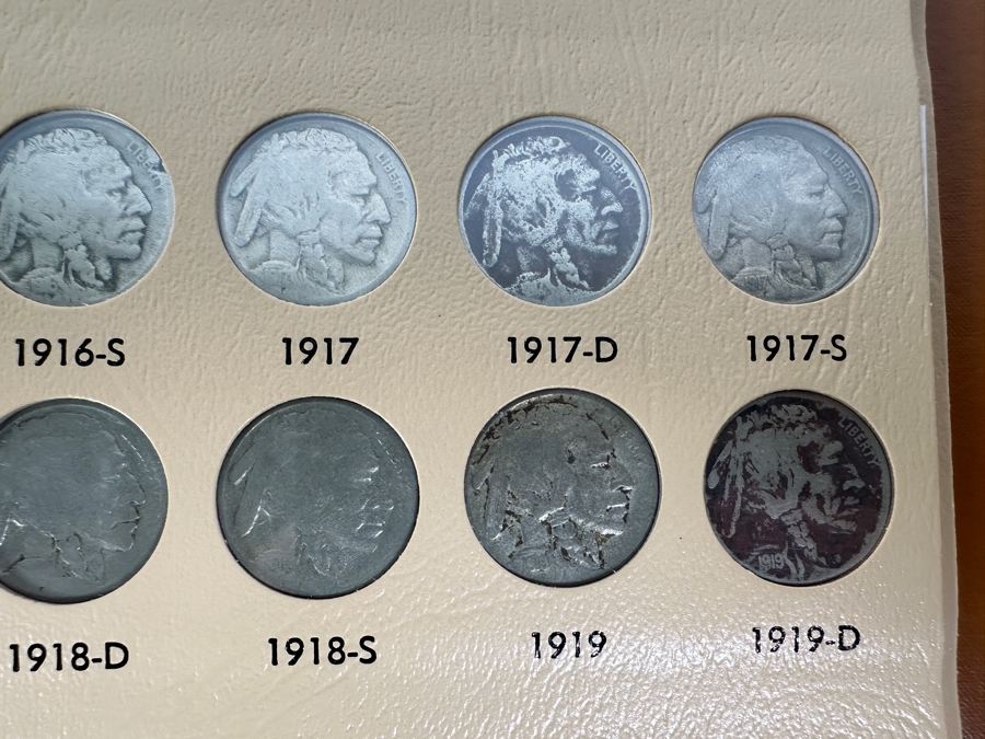 Buffalo Nickel Collection In Dansco Album - 2 Sheets - Mostly Complete  [Photo 7]