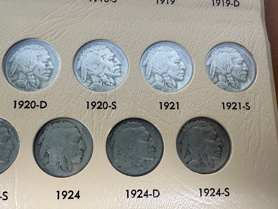 Buffalo Nickel Collection In Dansco Album - 2 Sheets - Mostly Complete  [Photo 9]