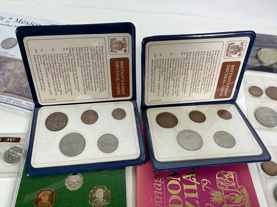 Ten Foreign Coin Sets: New Zealand, Ireland, England, Swaziland, Mexico, Canada, Euro Nations [Photo 14]