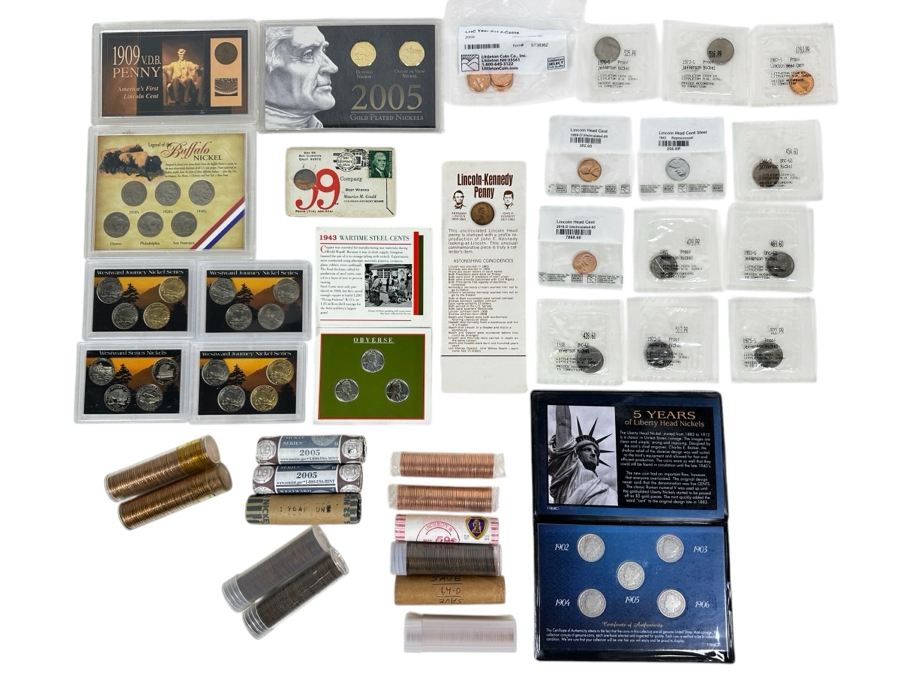 Nickel & Penny Sets, Proofs & Uncirculated Rolls (37 Pieces) [Photo 2]