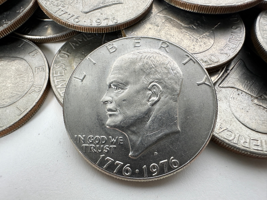 Jar Of 100 Eisenhower Silver Coins [Photo 3]