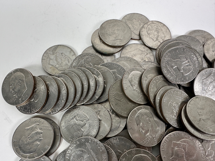 Jar Of 100 Eisenhower Silver Coins [Photo 6]