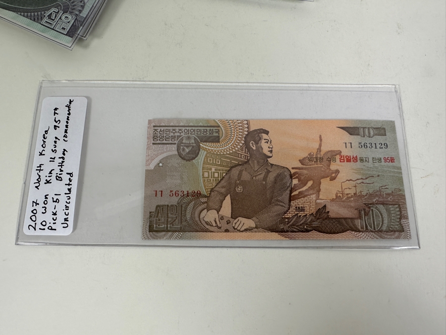 High Grade Collection Of 30 North Korean Notes Many Professionally Graded [Photo 24]