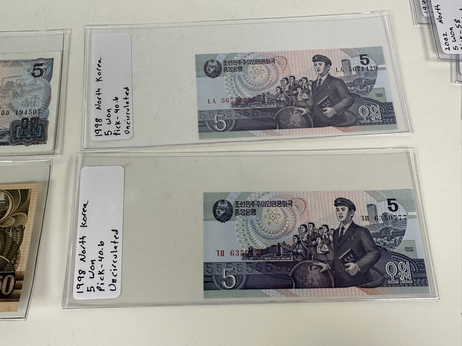 High Grade Collection Of 30 North Korean Notes Many Professionally Graded [Photo 20]