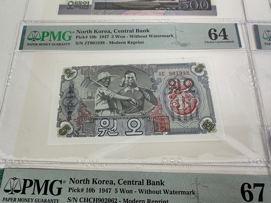 High Grade Collection Of 30 North Korean Notes Many Professionally Graded [Photo 10]