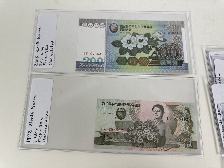 High Grade Collection Of 30 North Korean Notes Many Professionally Graded [Photo 18]