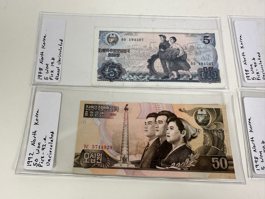 High Grade Collection Of 30 North Korean Notes Many Professionally Graded [Photo 19]