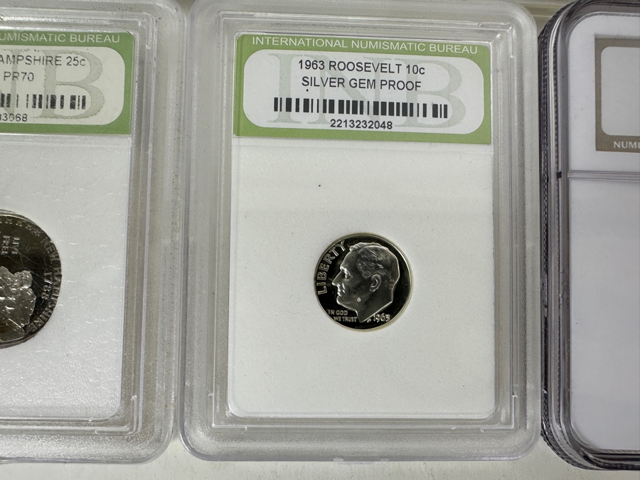 NGC Box With 17 Assorted Vintage, Proof & Silver Slabs [Photo 2]