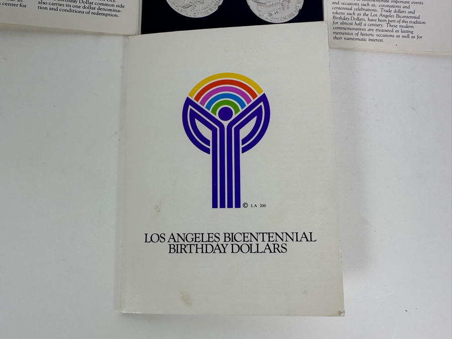 Three Sets Of 1981 Los Angeles Bicentennial Dollars 6 Uncirculated Dollar Coins Each In Like New Folders [Photo 6]
