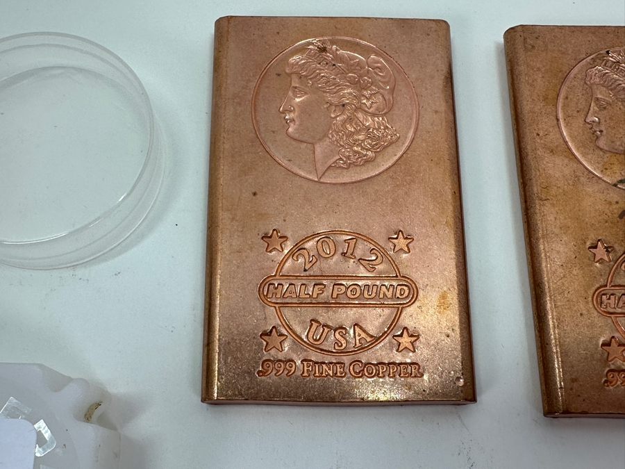 Bullion Lot: 53oz Of Copper Rounds & Bars, 10oz Of Titanium 1oz Rounds, 15oz Of Zinc 1oz Rounds [Photo 2]