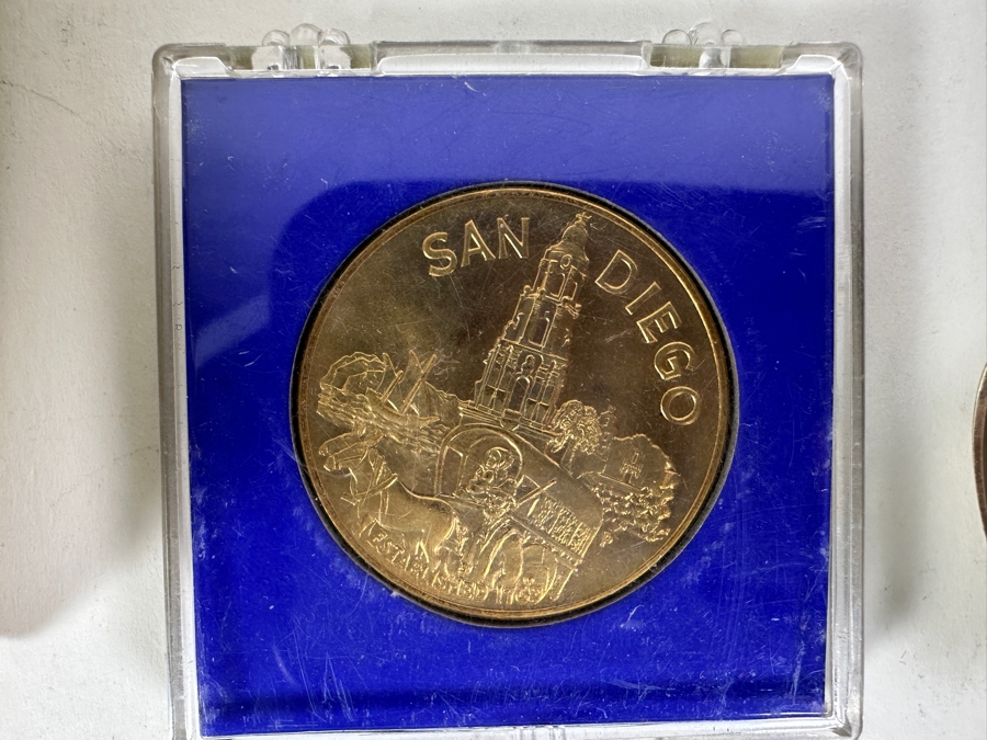 San Diego 200th Anniversary Lot (1769-1969): Sterling Silver Spoon, Sterling Silver Tie Clip & Tokens [Photo 5]