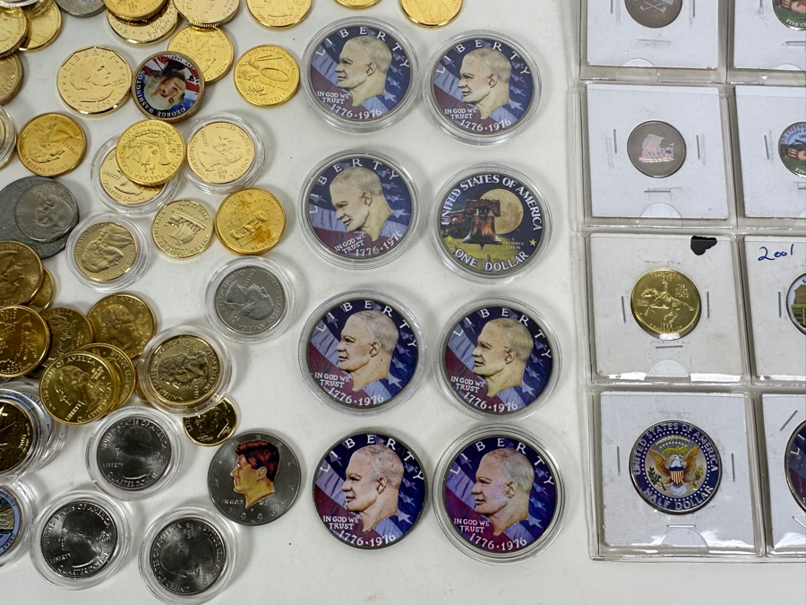 Over $50 In Face Value 24k Gold Plated, Hologram Or Painted U.S. Coins [Photo 4]