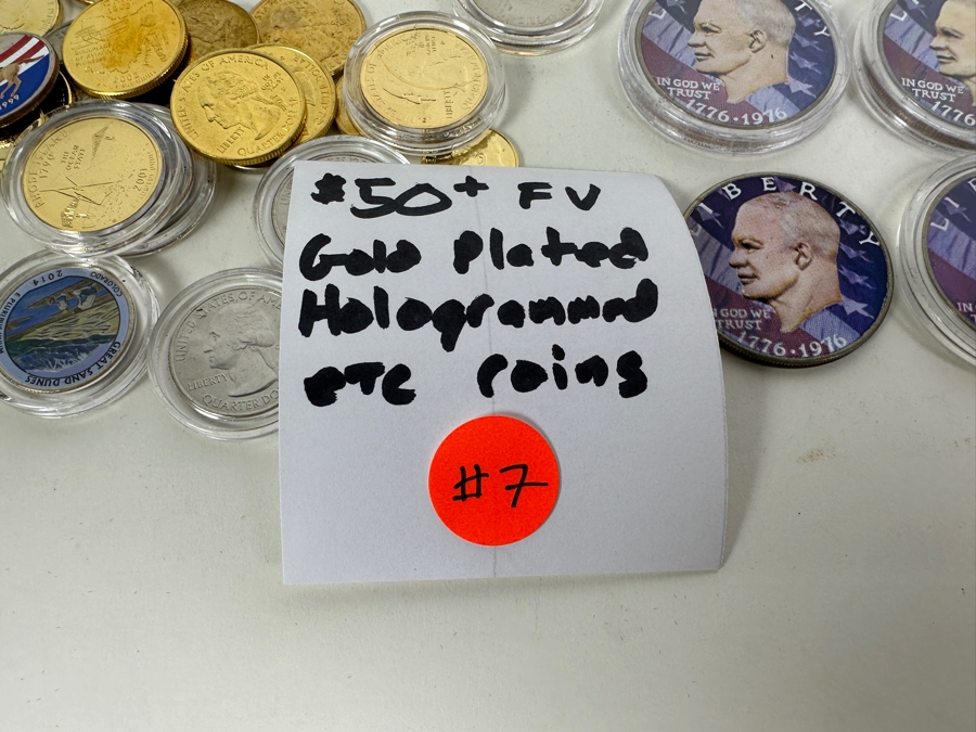 Over $50 In Face Value 24k Gold Plated, Hologram Or Painted U.S. Coins [Photo 12]
