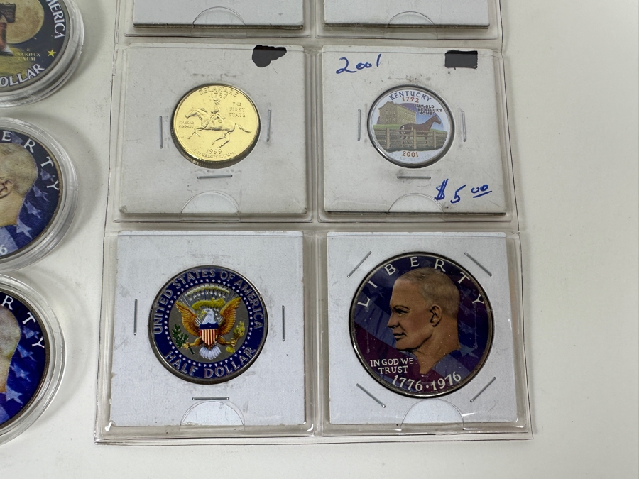 Over $50 In Face Value 24k Gold Plated, Hologram Or Painted U.S. Coins [Photo 2]