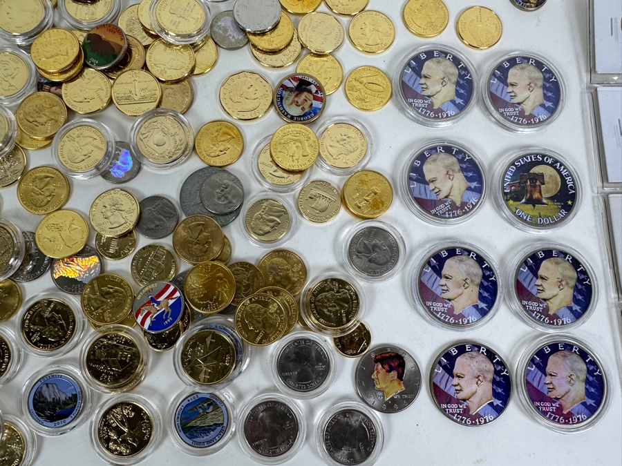 Over $50 In Face Value 24k Gold Plated, Hologram Or Painted U.S. Coins [Photo 11]