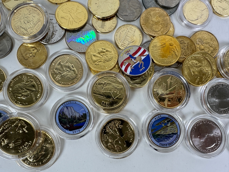 Over $50 In Face Value 24k Gold Plated, Hologram Or Painted U.S. Coins [Photo 7]