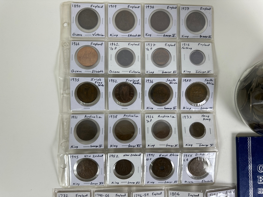 Over 11 Pounds Of British Commonwealth Large Pennies: England, Australia, New Zealand, South Africa, Hong Kong, Ireland, East Africa. 1825 To 1967 11.59 Troy Pound [Photo 8]