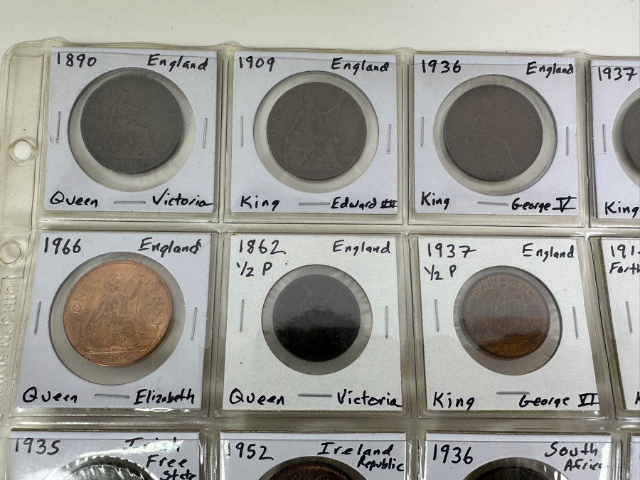 Over 11 Pounds Of British Commonwealth Large Pennies: England, Australia, New Zealand, South Africa, Hong Kong, Ireland, East Africa. 1825 To 1967 11.59 Troy Pound [Photo 10]