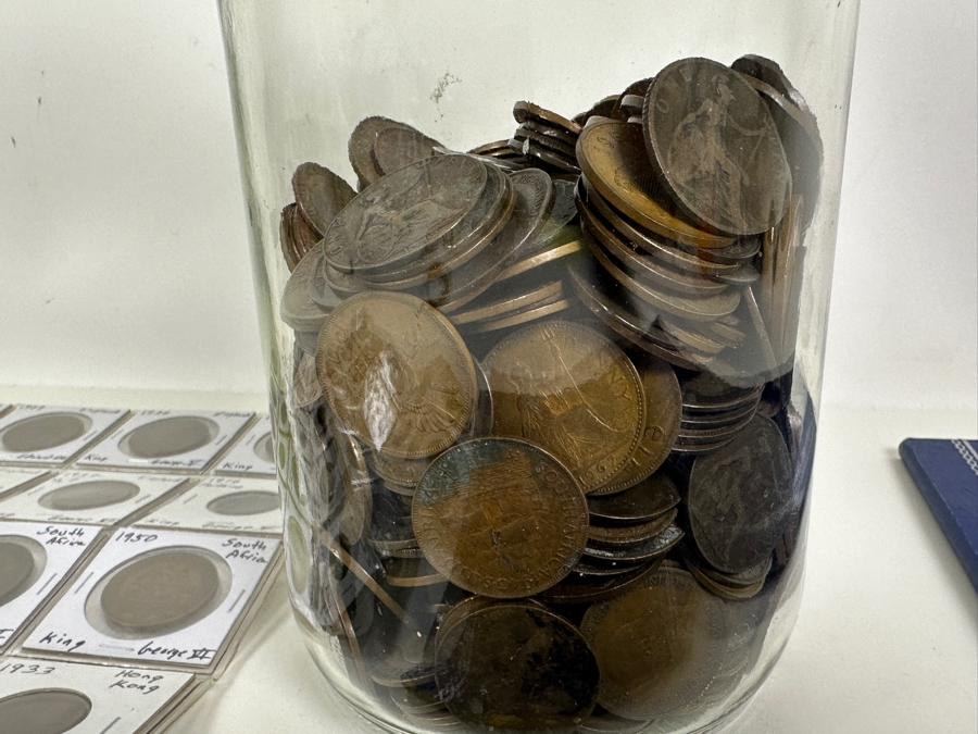 Over 11 Pounds Of British Commonwealth Large Pennies: England, Australia, New Zealand, South Africa, Hong Kong, Ireland, East Africa. 1825 To 1967 11.59 Troy Pound [Photo 5]