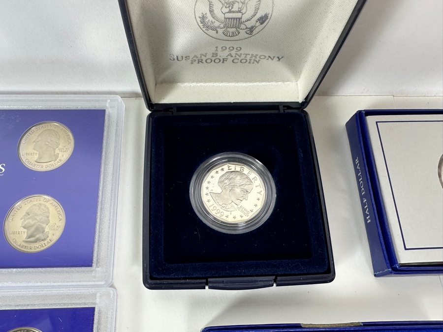 Box Of 34 U.S. Mint Proof Sets, Mint Sets, Commemoratives, Proof Silver Eisenhower Silver Dollar & More [Photo 19]