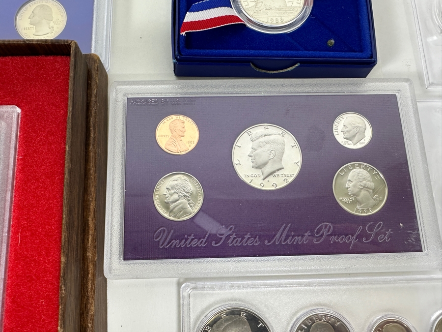 Box Of 34 U.S. Mint Proof Sets, Mint Sets, Commemoratives, Proof Silver Eisenhower Silver Dollar & More [Photo 17]