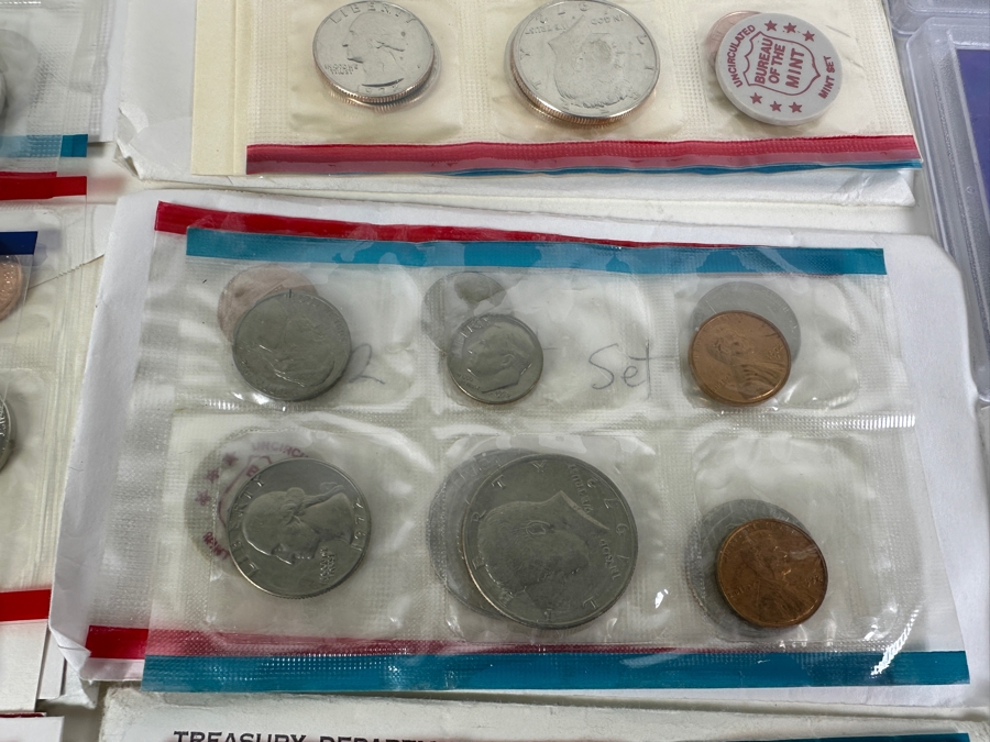 Box Of 34 U.S. Mint Proof Sets, Mint Sets, Commemoratives, Proof Silver Eisenhower Silver Dollar & More [Photo 9]